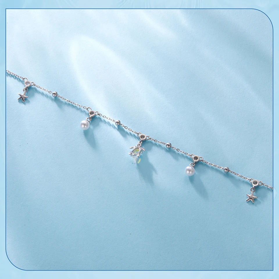 Tide Turtle Sparkle Anklet