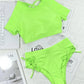 Coastal Neon High-Waist Bikini Set