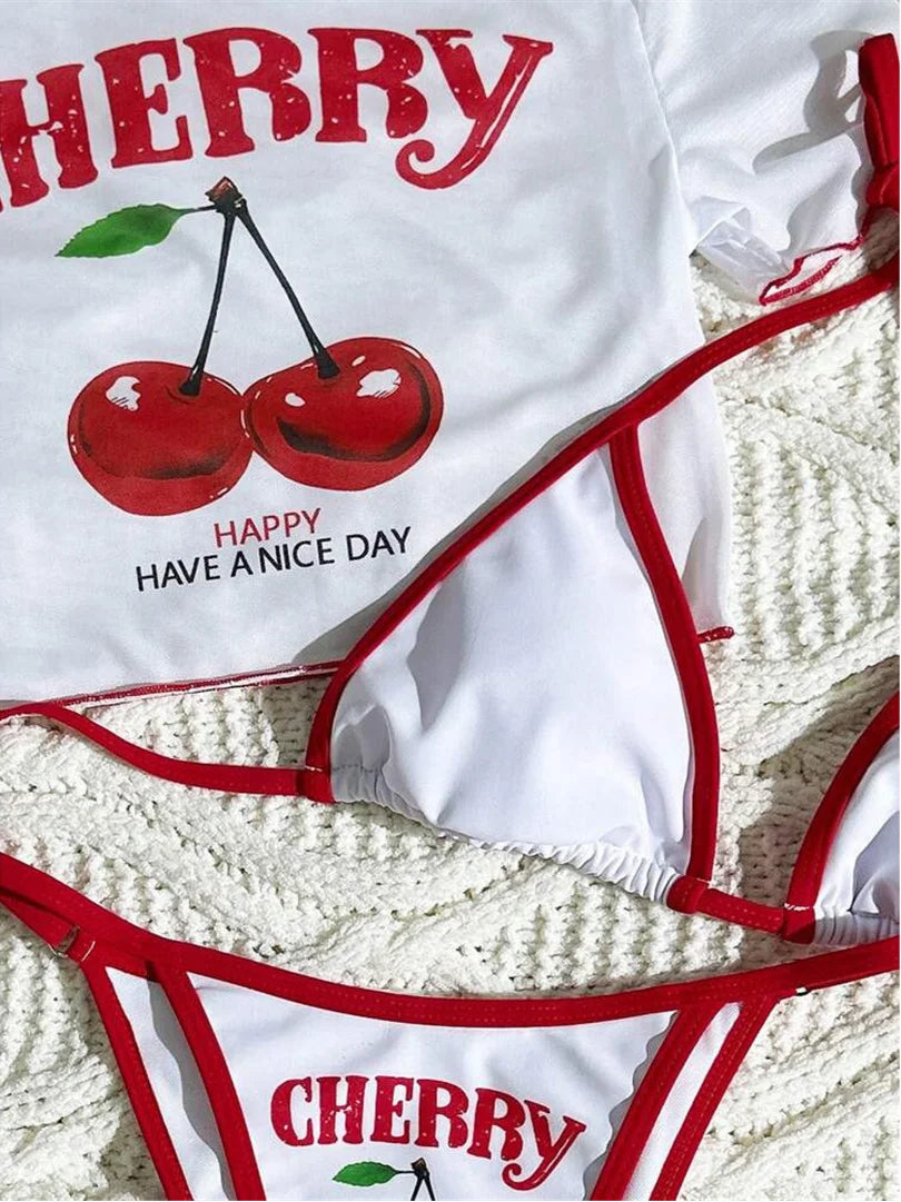 Cherry Printed Bikini Set