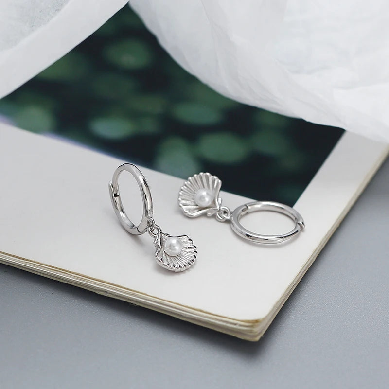 Seashell Spark Drop Earrings