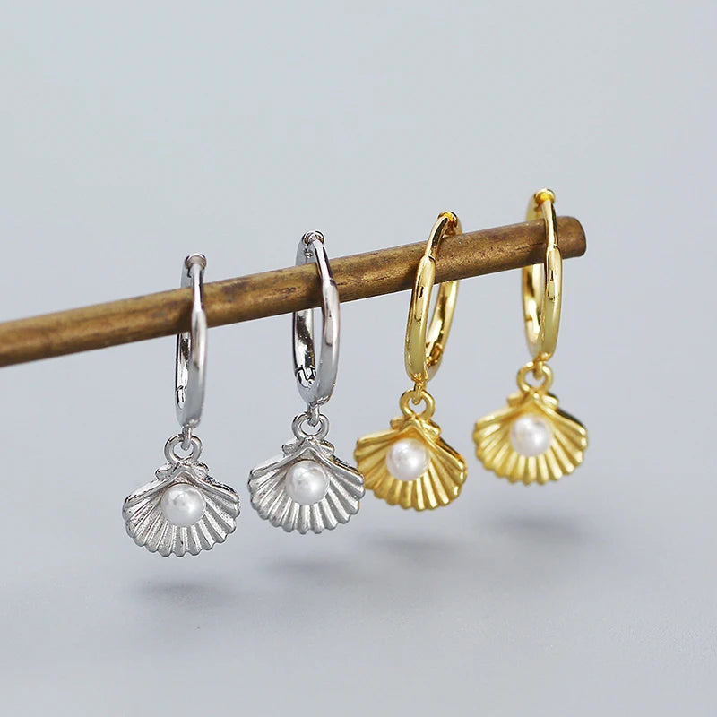Seashell Spark Drop Earrings