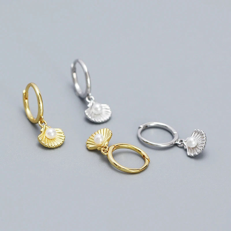 Seashell Spark Drop Earrings