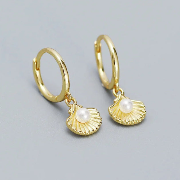 Seashell Spark Drop Earrings