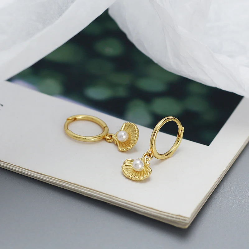 Seashell Spark Drop Earrings