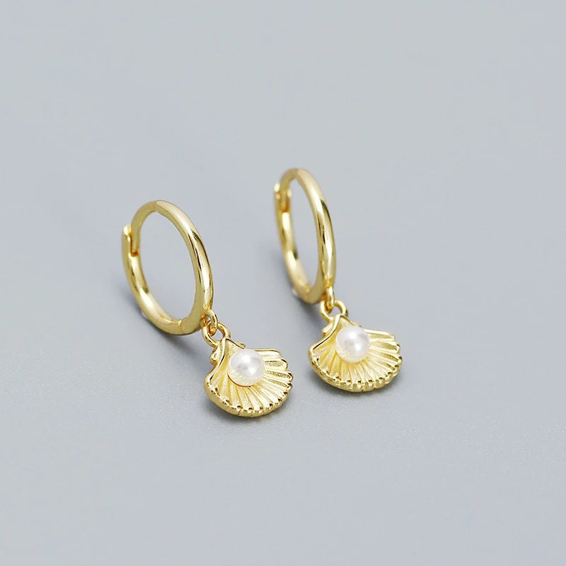 Seashell Spark Drop Earrings