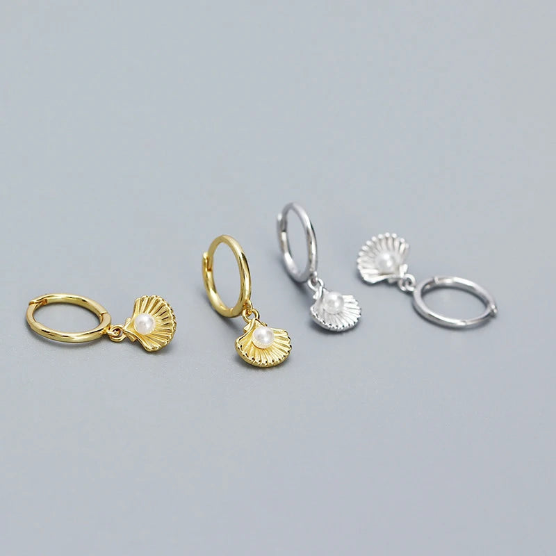 Seashell Spark Drop Earrings