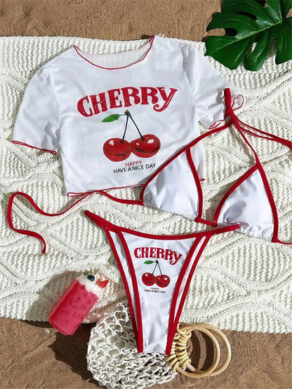 Cherry Printed Bikini Set