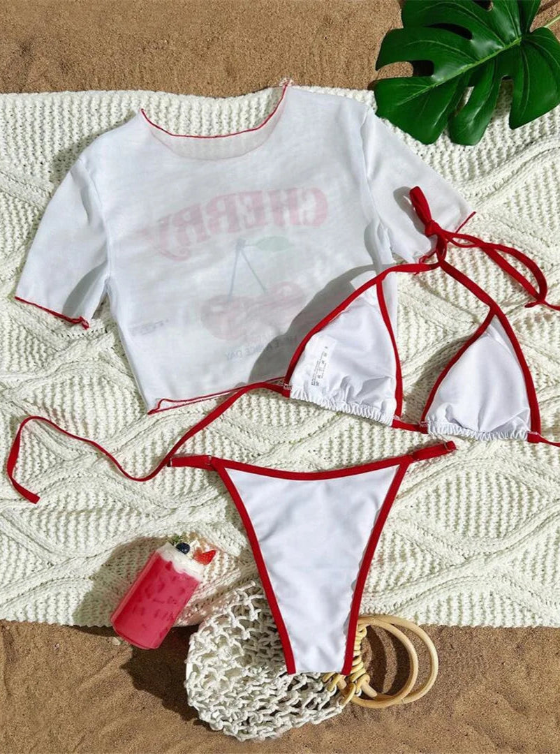 Cherry Printed Bikini Set
